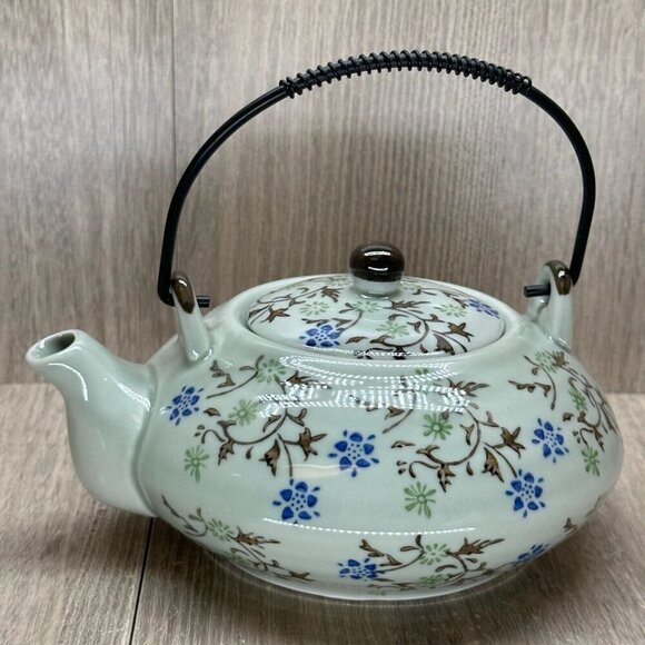 Pier 1 Import Tomoko Tea Set, Japanese Teapot with Handle and 4 Cups - Picture 2 of 16